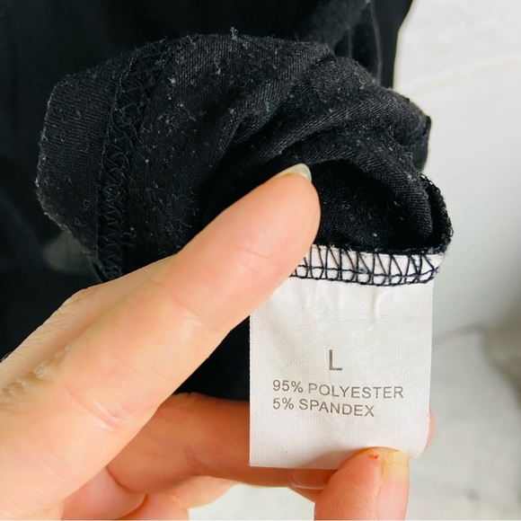 Unbranded Black V-Neck Long Sleeve pocket Top size large - Picture 10 of 12